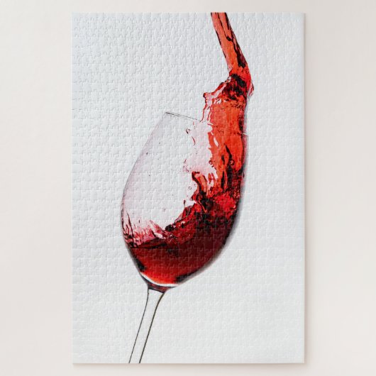 Puzzle Le vin rouge coule dans le verre (Vertical)