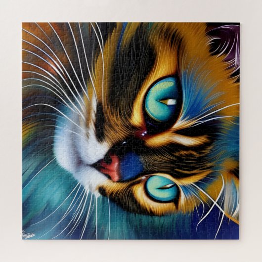 Puzzle Le visage d'un mignon Lynx pointe Siamese (Horizontal)