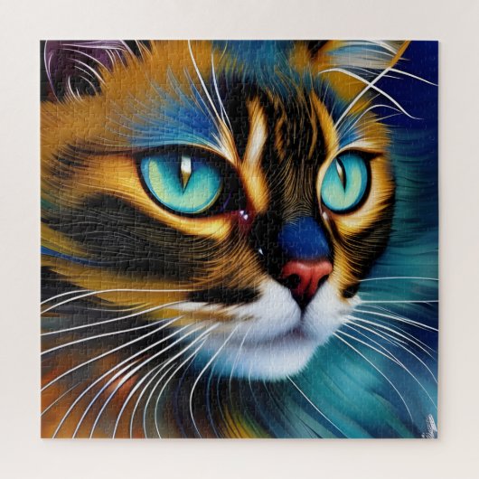 Puzzle Le visage d'un mignon Lynx pointe Siamese (Vertical)