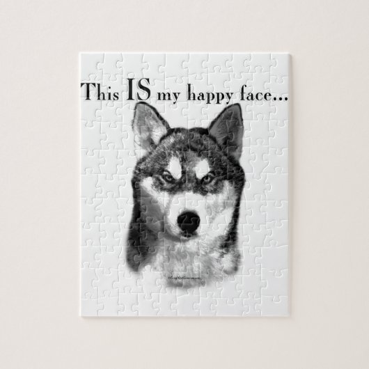 Puzzle Le visage heureux du malamute (Vertical)