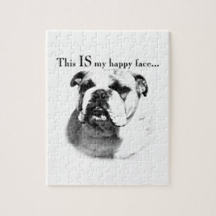 Puzzle Le visage joyeux de Bulldog