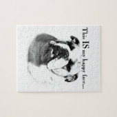 Puzzle Le visage joyeux de Bulldog (Horizontal)