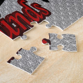 Puzzle Leaping Greyhounds Et Red Hearts (Côté)