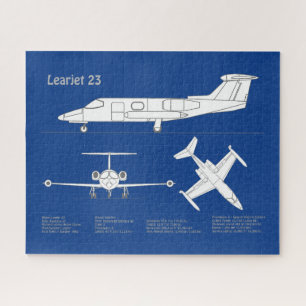 Puzzle Learjet 23 - Plan de dessin du plan directeur de l