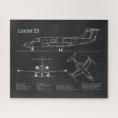 Puzzle Learjet 23 - Plans de dessin du plan directeur de (Horizontal)