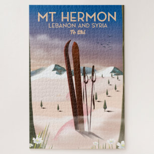 Puzzle Lebanon et Syrie Mt Hermon Ski