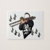 Puzzle lecteur trombone de conception de musique (Horizontal)
