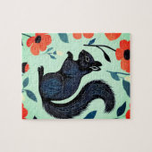 Puzzle L'écureuil fleur de printemps Art (Horizontal)