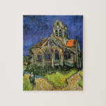 Puzzle L'église d'Auvers par Vincent van Gogh<br><div class="desc">L'église d'Auvers (1890) de Vincent van Gogh est un Post impressionnisme vintage de peinture religieuse architecturale. Une femme se promenant le long d'un chemin vers la chapelle du village avec de beaux vitraux. Une scène d'architecture de vie quotidienne. À propos de l'artiste : Vincent Willem van Gogh (1853-1890) était un...</div>