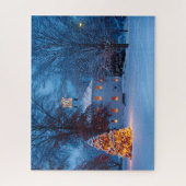 Puzzle L'église ronde du Vermont à Noël (Vertical)