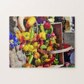 Puzzle Légumes colorés dans un marché agricole (Horizontal)
