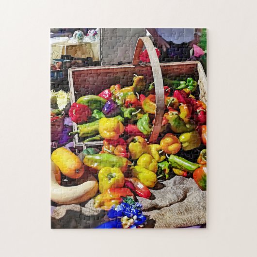 Puzzle Légumes colorés dans un marché agricole (Vertical)