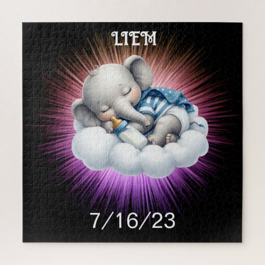 Puzzle L'éléphant du garçon (Vertical)