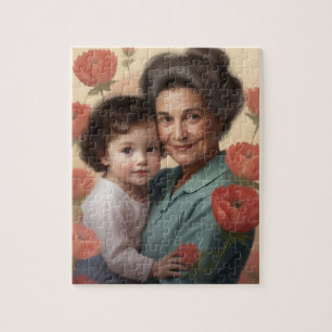 Puzzle L'Embrasse d'une grand-mère - grand-mère et enfant