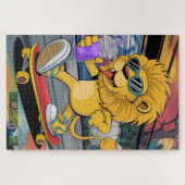 Puzzle León Mark 2, sur son skateboard. (Horizontal)