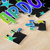 Puzzle "LEONARDO" Prénom, Amusant "HEUREUX ANNIVERSAIRE" (Côté)