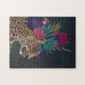 Puzzle Leopard avec tête tropicale (Horizontal)
