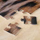 Puzzle Leopard nettoie ses pattes au sol (Côté)