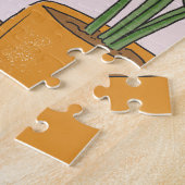 Puzzle Léopard prenant le thé (Côté)