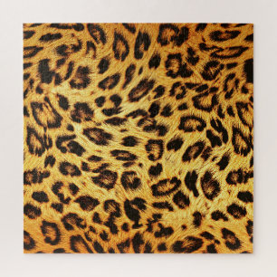 Puzzle Leopard tendance : Motif de design de peau.