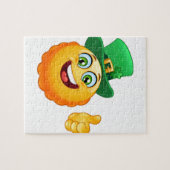 Puzzle leprechaun emoji (Horizontal)