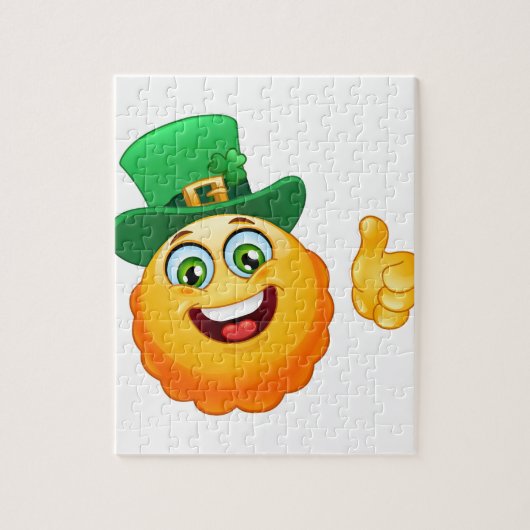Puzzle leprechaun emoji (Vertical)