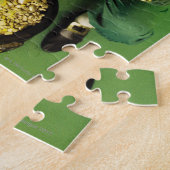 Puzzle Leprechaun excité avec pot d'or (Côté)