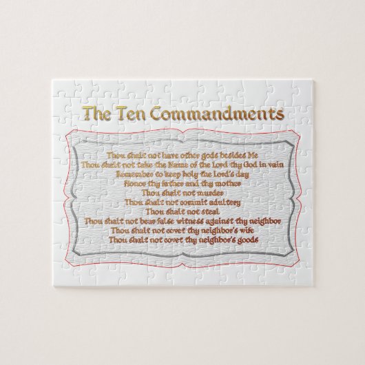 Puzzle Les 10 commandements (Horizontal)