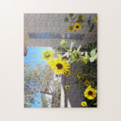 Puzzle Les abeilles dans le Tournesol Patch Photo (Vertical)