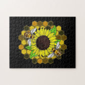 Puzzle Les abeilles de tournesol hippie (Horizontal)