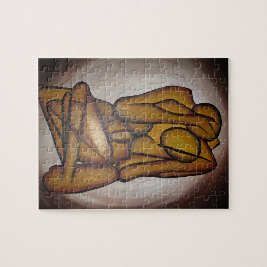Puzzle Les Amateurs Abstraits Art Contemporain En Ocre Et (Horizontal)