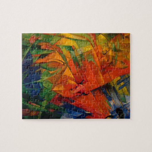 Puzzle Les animaux dans un paysage par Franz Marc (Horizontal)