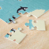 Puzzle Les animaux éducatifs de la carte du monde (Côté)