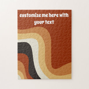 Puzzle Les années 70 rétro Wavy Orange Super Hippie perso