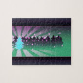 Puzzle Les arbres de Noël dans les tons verts (Horizontal)