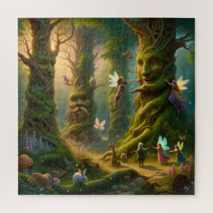 Puzzle Les arbres vivants de la forêt enchantée des fées