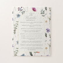 Les Béatitudes Matthieu 5:3–12 Écriture florale