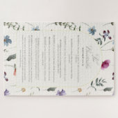 Puzzle Les Béatitudes Matthieu 5:3–12 Écriture florale (Horizontal)