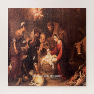 Puzzle Les bergers de la Nativité 1668 Écriture