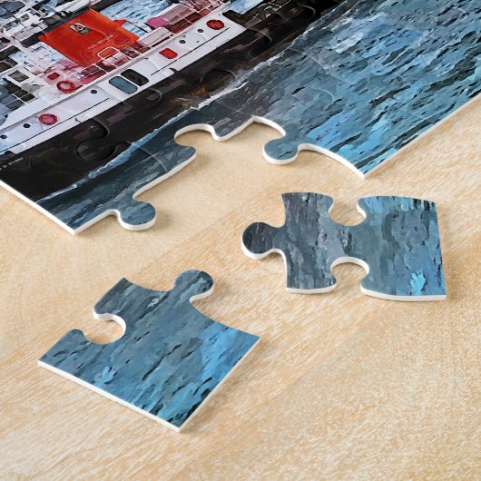 Puzzle Les Bermudes - remorqueur entrant dans le port de (Côté)