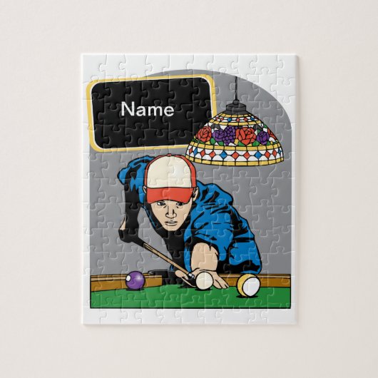 Puzzle Les billards des hommes personnalisés (Vertical)