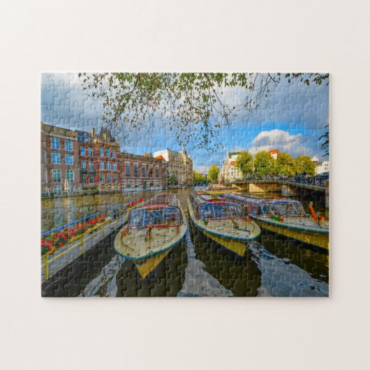 Puzzle Les canaux d'Amsterdam. (Horizontal)
