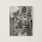 Puzzle Les cèdres du Liban, gravés par Freeman (sépia (Vertical)