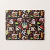 Puzzle Les chats de Noël dans la galaxie de l'espace (Horizontal)