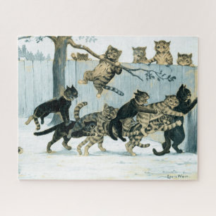 Puzzle Les chats en jeu de Louis Wain