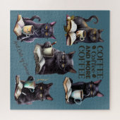 Puzzle Les chats et le café sérieux (Horizontal)