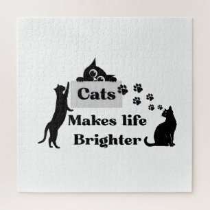 Puzzle Les chats rendent la vie plus lumineuse – Douce in