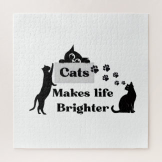Puzzle Les chats rendent la vie plus lumineuse – Douce in