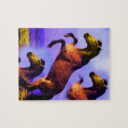 Puzzle Les chevaux dans les sables du temps (Horizontal)