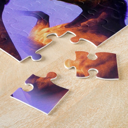 Puzzle Les chevaux dans les sables du temps (Côté)